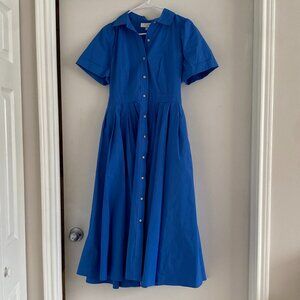 ALEXIS for Target Blue Collared Short Sleeve Shirt Dress w/ Pockets – Women’s Si